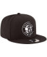 Фото #3 товара Men's Black Brooklyn Nets Official Team Color 9FIFTY Snapback Hat