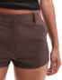 ASOS DESIGN tailored micro short in brown Коричневый, 36 - фото #6