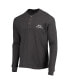 Фото #3 товара Men's Heathered Gray Seattle Seahawks Logo Maverick Thermal Henley Long Sleeve T-shirt