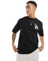 New Era LA logo t-shirt in black