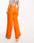 Vero Moda shirred waist beach trousers in orange Оранжевый, M - EU 38 - фото #4