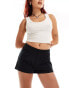 Фото #1 товара COLLUSION low rise elasticated waist sweat shorts in black