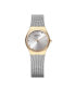 ფოტო #2 პროდუქტის Women's Classic Silver-Tone Stainless Steel Milanese Mesh Bracelet Watch 24 mm with Crystal Necklace Gift Box Set