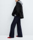 ფოტო #3 პროდუქტის Women's Opening Detail Straight Trousers