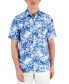 Фото #1 товара Men's Tropical Print Short-Sleeve Button-Front Linen Shirt, Created for Macy's
