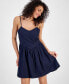 ფოტო #4 პროდუქტის Juniors' V-Waist Mini Dress