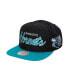 Men's Black Charlotte Hornets Hardwood Classics MVP Team Script 2.0 Snapback Hat