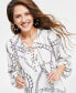 ფოტო #3 პროდუქტის Petite Long-Sleeve Lace-Up Blouse, Created for Macy's