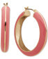 Фото #1 товара Gold-Tone Small Color Hoop Earrings, 1.05"