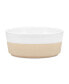 Dog Textured Dipper Ceramic Bowl - White - Large