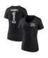 ფოტო #1 პროდუქტის Women's Black Cincinnati Bengals Plus Size Mother's Day #1 Mom V-Neck T-shirt