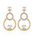 ფოტო #1 პროდუქტის Gold-Tone Linear Hoop Drop Earrings