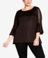 Фото #1 товара Plus Size Take Me Out Flare Sleeve Top