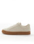 Pull&Bear gum sole trainer in beige