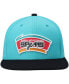 Men's Teal and Black San Antonio Spurs Hardwood Classics Team Two-Tone 2.0 Snapback Hat Teal, Black - фото #3