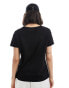 Armani Exchange shine logo print t-shirt in black