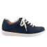 Фото #1 товара Trotters Adore T2117-400 Womens Blue Wide Leather Lifestyle Sneakers Shoes