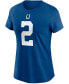 ფოტო #3 პროდუქტის Women's Carson Wentz Royal Indianapolis Colts Name Number T-shirt
