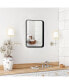 Rectangular Wall Mount Bathroom Mirror with Solid Steel Frame