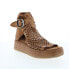 Фото #3 товара A.S.98 Prentice A78003-101 Womens Brown Leather Sandals Wedges Shoes