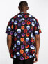 ASOS DESIGN relaxed deep revere shirt in photographic floral