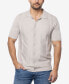 ფოტო #3 პროდუქტის Men's Classic Ribbed Texture Polo Sweater