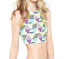Фото #4 товара SHOSHANNA Womens Swimwear Multi Color Sleeveless Crop Bikini Top Size XL