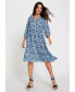 ფოტო #1 პროდუქტის Women's 3/4 Sleeve Swing Tunic Dress