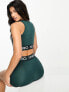 Фото #7 товара Nike Pro Training Dri-Fit shine crop tank top in jungle green