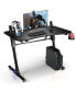 Фото #1 товара 43.5 Inch Height Adjustable Gaming Desk with Blue LED Lights