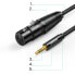 Фото #9 товара Kabel przewód audio 3.5mm mini jack (męski) - XLR (żeński) 1m czarny