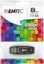 EMTEC C410 8GB - 8 GB - USB Type-A - 2.0 - 18 MB/s - Cap - Black