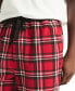 Men's Classic-Fit Plaid Fleece Pajama Pants