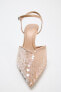 SEQUINNED HIGH-HEEL SLINGBACK SHOES