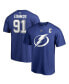 Men's Steven Stamkos Blue Tampa Bay Lightning Authentic Stack Name Number T-Shirt