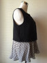 $168. BAILEY 44 Women's Layered Silk Blouse Sleeveless Black White M