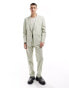 Viggo suit jacket with print in sage green