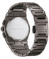 ფოტო #3 პროდუქტის Salvatore Men's Swiss Chronograph Gunmetal Ion Plated Stainless Steel Bracelet Watch 42mm