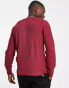 BOSS Kustorio crew neck jumper in dark red