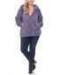 Plus Size Hooded Sherpa Jacket