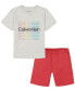 Костюм Calvin Klein Little Boys Repeat V-neck Twill