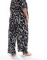 ONLY Curve wide leg trouser co-ord in abstract flower print