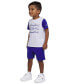 ფოტო #3 პროდუქტის Toddler & Little Boys Short-Sleeve T-Shirt & Fleece Shorts, 2 Piece Set