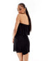 Фото #2 товара ASOS DESIGN Tall floaty crinkle bandeau beach playsuit in black