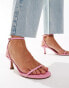 Фото #2 товара Mango mid heel sandals in pink