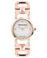 ფოტო #1 პროდუქტის Salvatore Women's Swiss Rose Gold Ion Plated Stainless Steel Stud Link Bracelet Watch 25mm