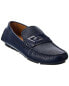 Фото #1 товара Versace Leather Loafer Men's Blue 39