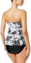 Фото #2 товара Island Escape 261943 Women's Love Eternally Tiered Tankini Top Swimwear Size 6
