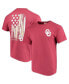 Фото #1 товара Men's Crimson Oklahoma Sooners Baseball Flag Comfort Colors T-shirt