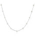 ფოტო #2 პროდუქტის Tin Cup White Freshwater Cultured 7MM Pearl Chain Station Pearls Necklace For Women Sterling Silver 16 Inch